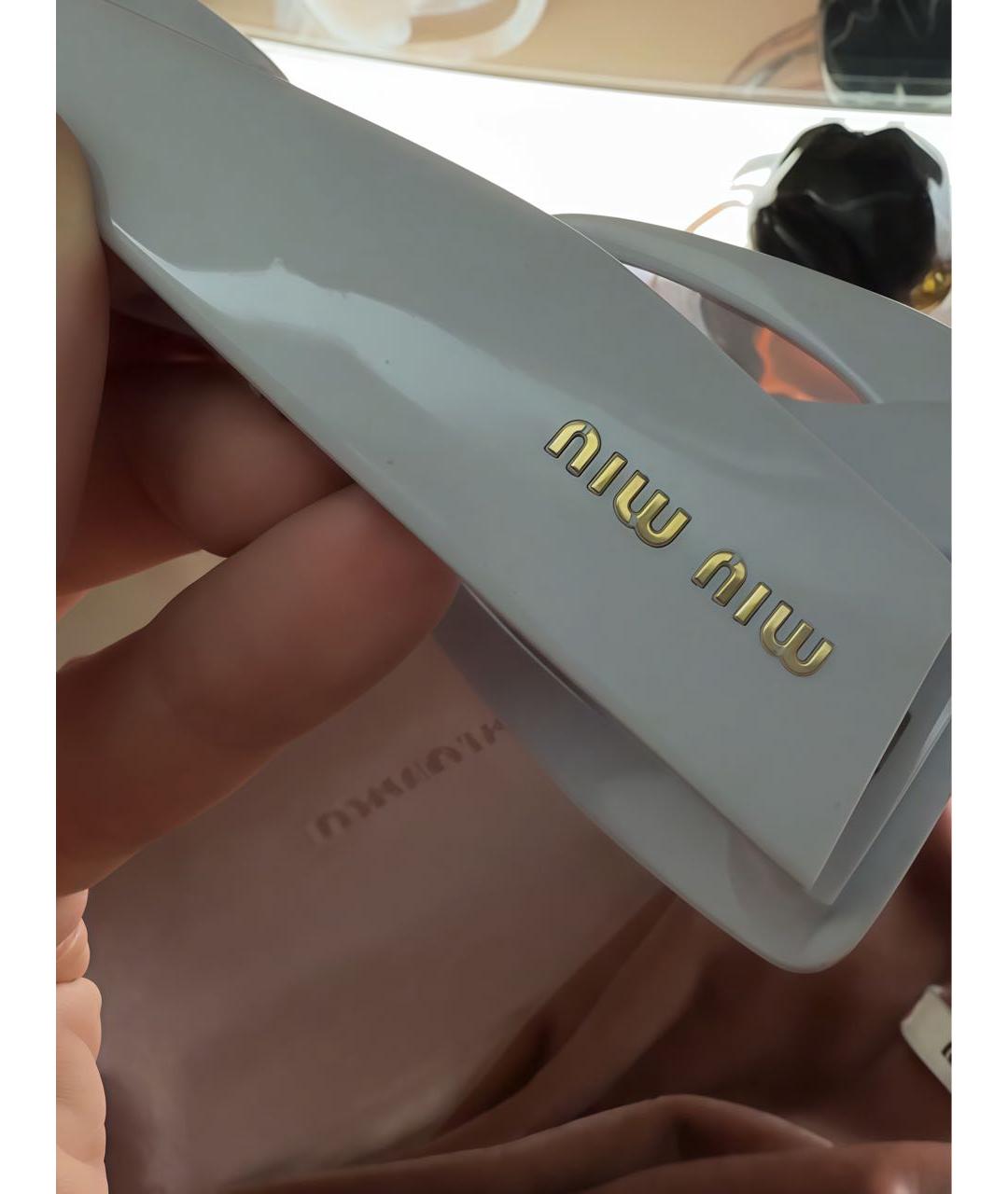 MIU MIU Синие пластиковые солнцезащитные очки, фото 6