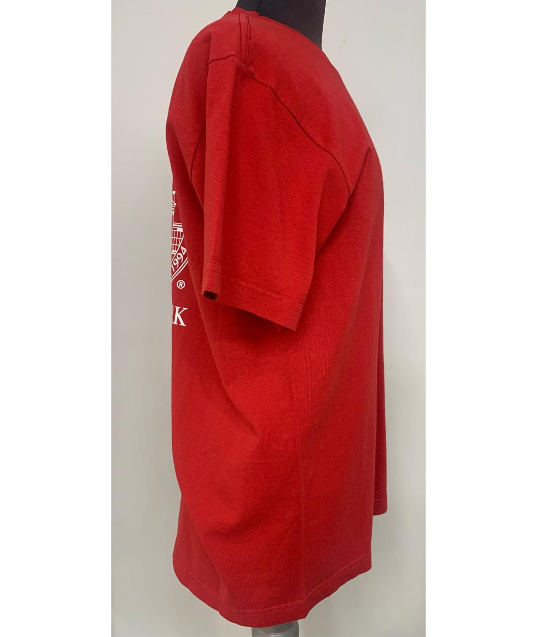 SPORTY AND RICH Красная хлопковая футболка, фото 4