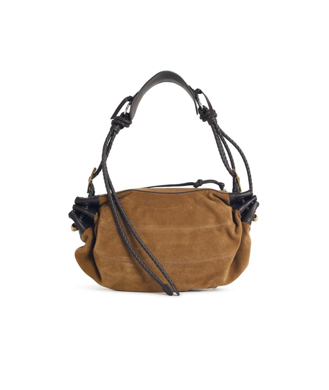 ISABEL MARANT Бежевая замшевая сумка с короткими ручками, фото 3