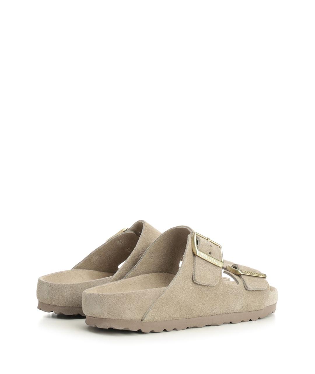 BIRKENSTOCK Бежевые замшевые сандалии, фото 3