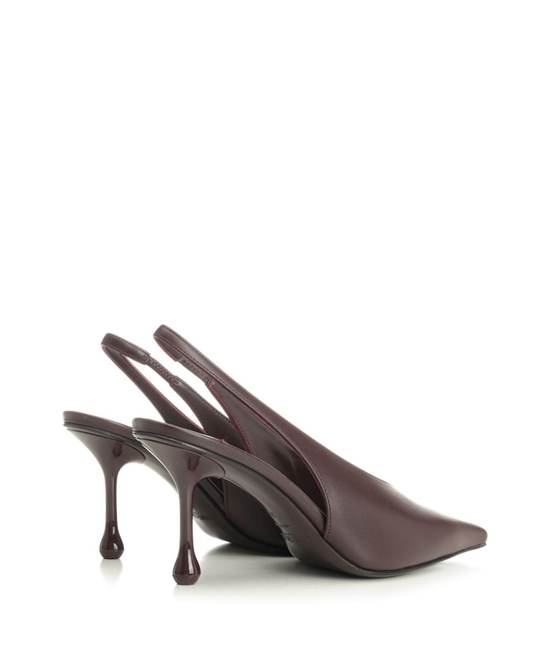 JIMMY CHOO Бордовые кожаные туфли, фото 3