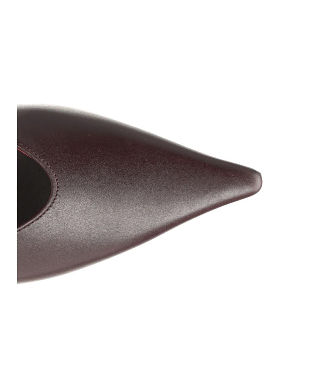 JIMMY CHOO Бордовые кожаные туфли, фото 4