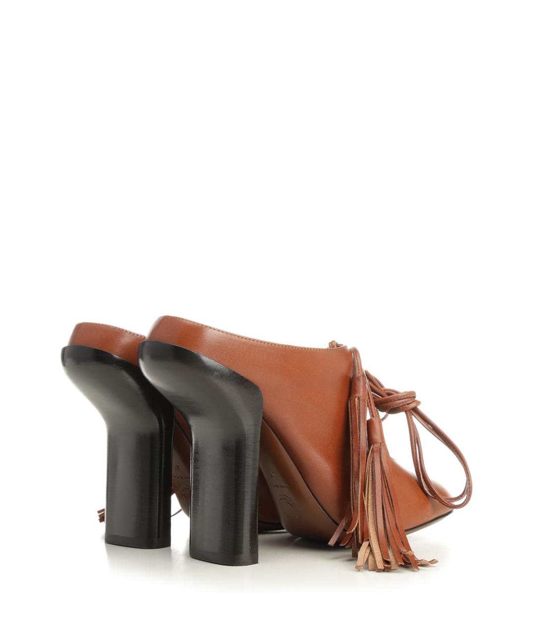 DRIES VAN NOTEN Коричневые кожаные сандалии, фото 3