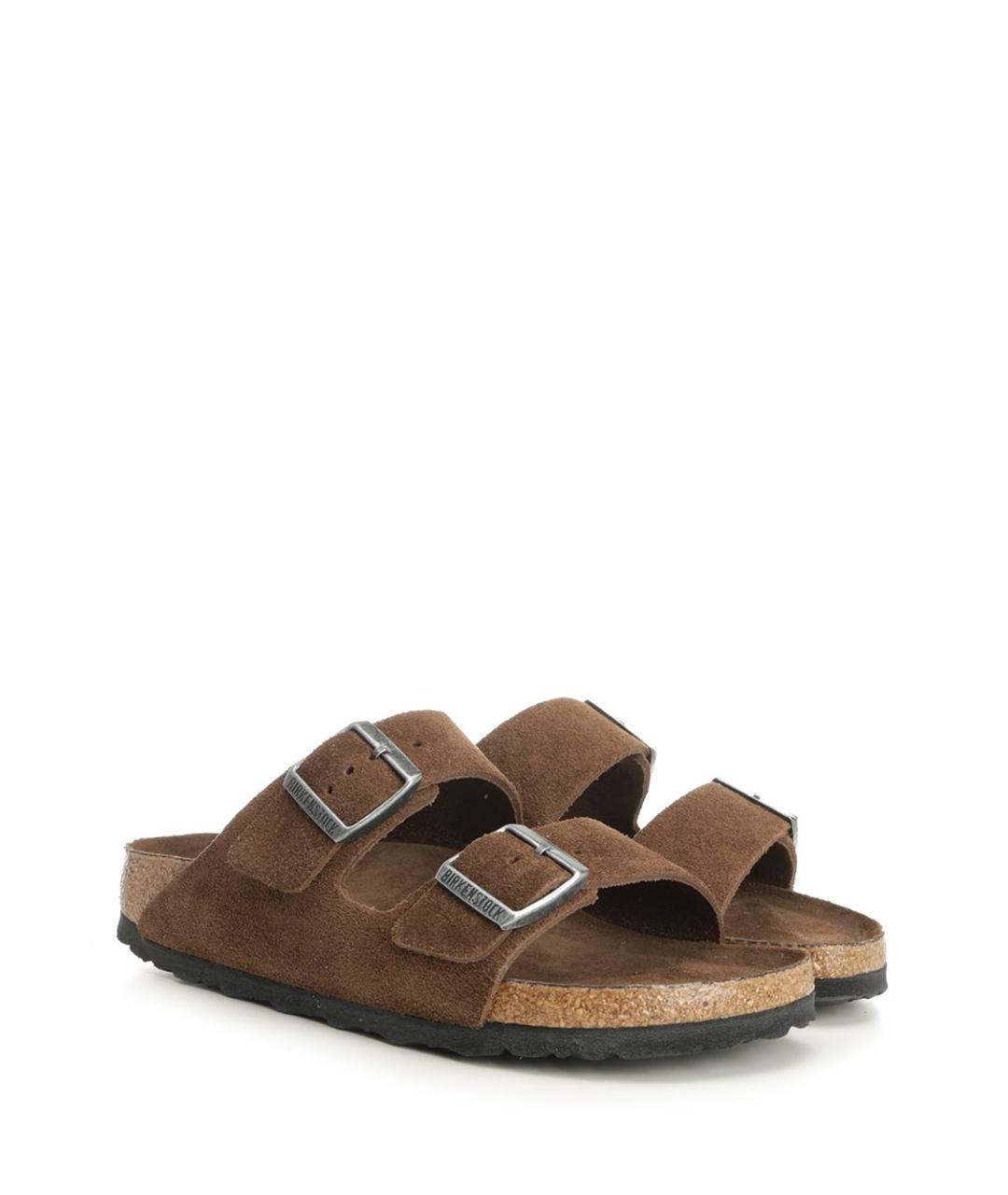 BIRKENSTOCK Коричневые замшевые сандалии, фото 2