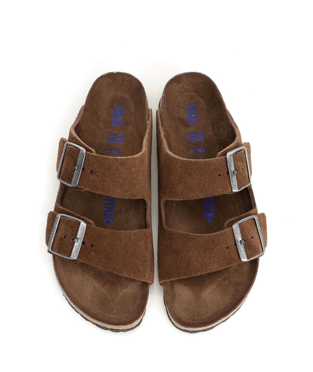 BIRKENSTOCK Коричневые замшевые сандалии, фото 5