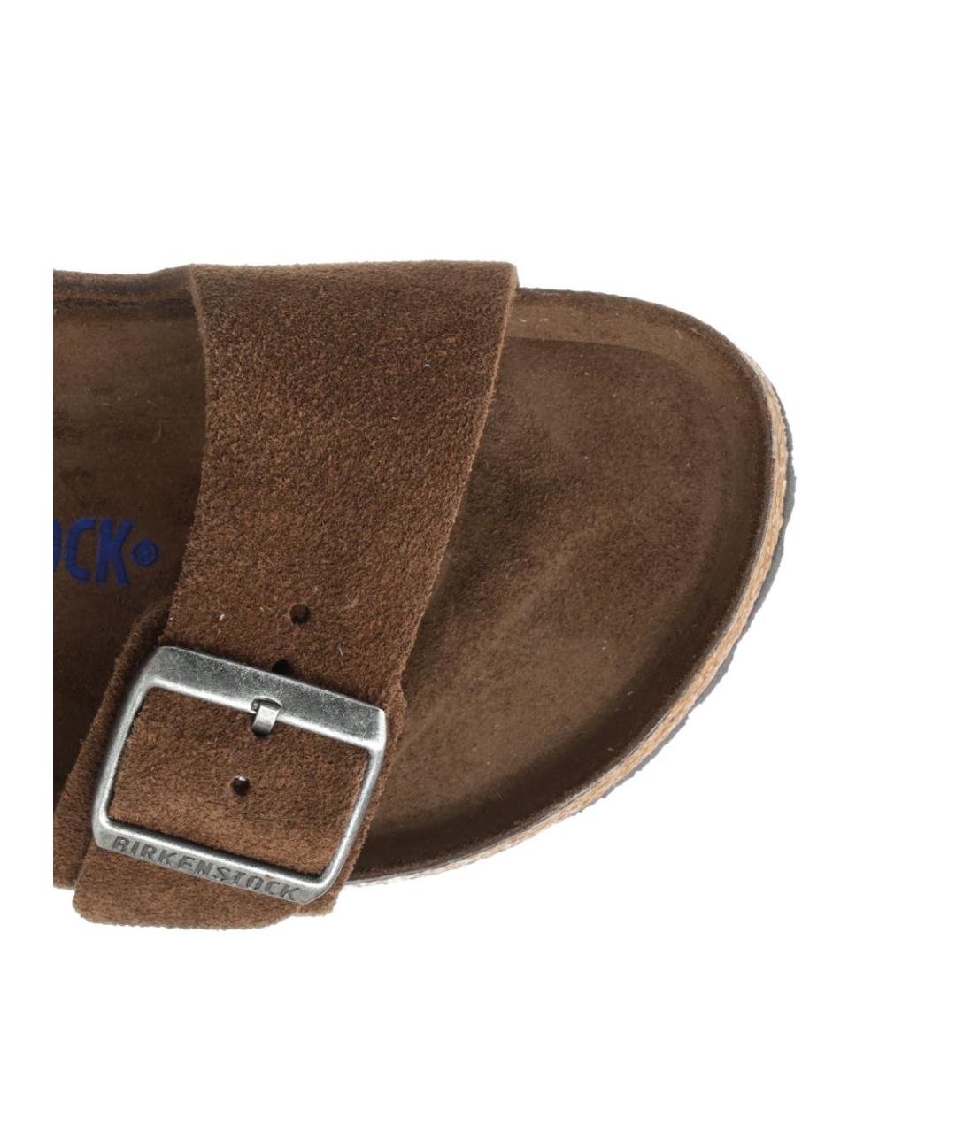 BIRKENSTOCK Коричневые замшевые сандалии, фото 4