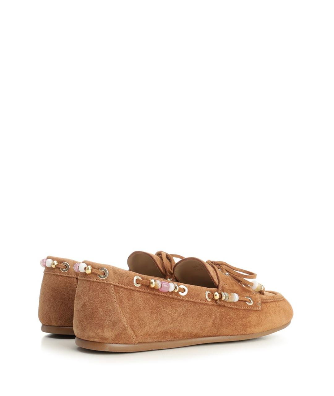 STUART WEITZMAN Коричневые замшевые мокасины, фото 3