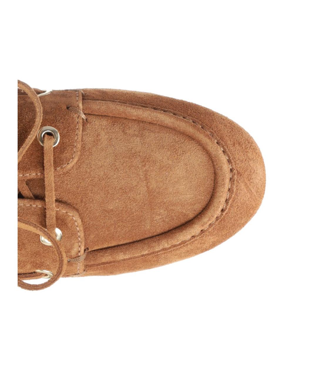 STUART WEITZMAN Коричневые замшевые мокасины, фото 4