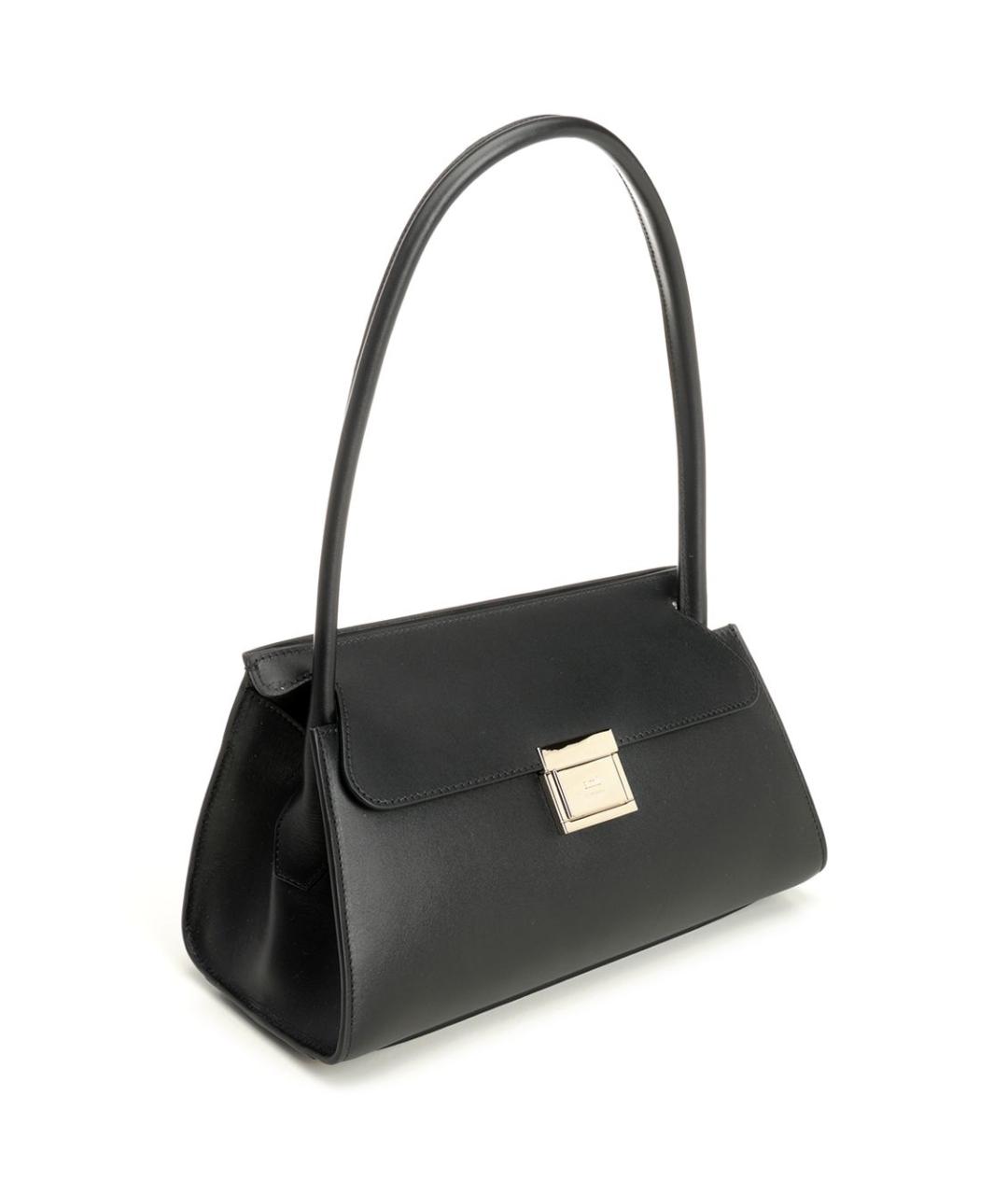 Ami Paris Черная кожаная сумка через плечо, фото 2