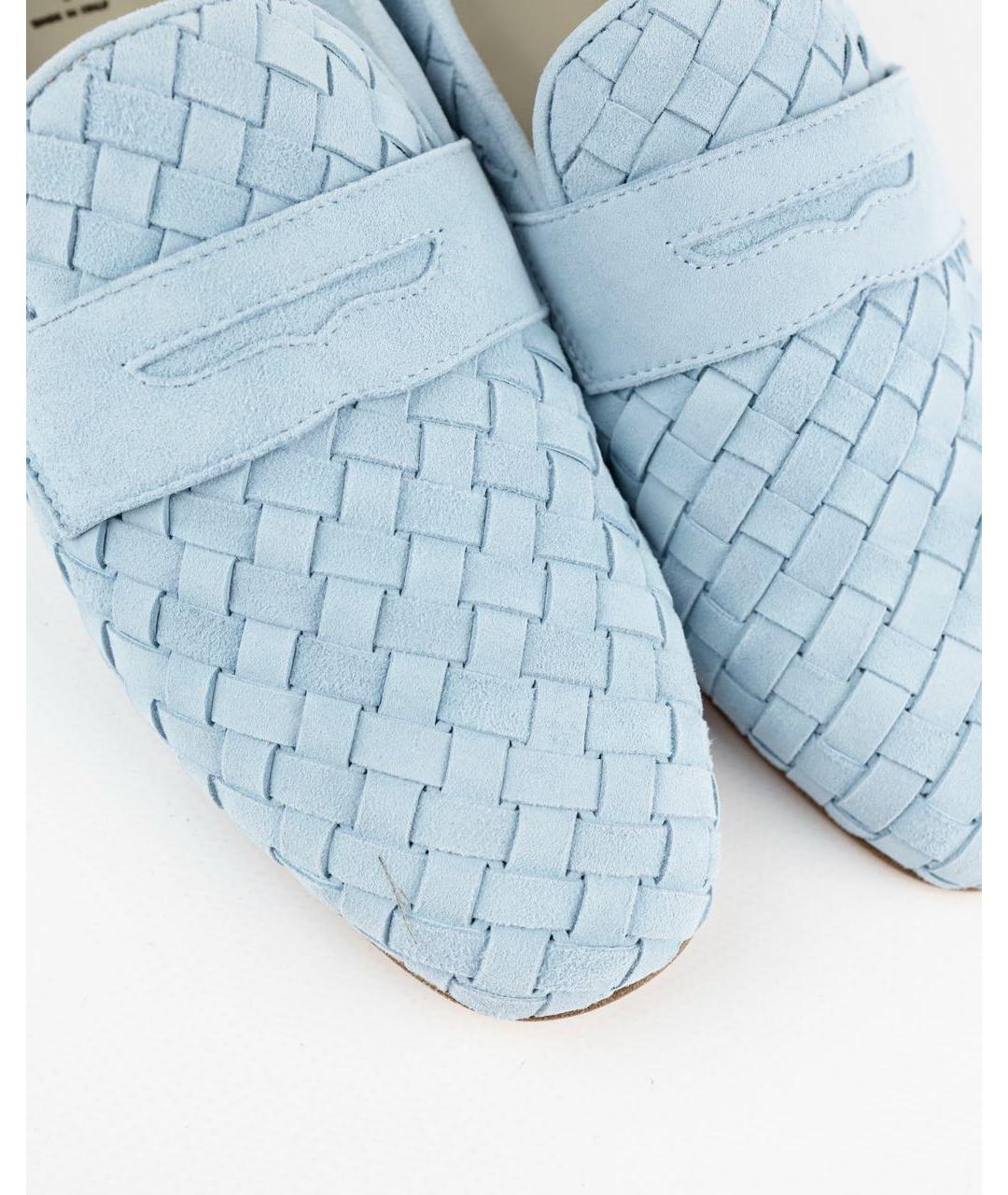 ELEVENTY Голубые замшевые лоферы, фото 4