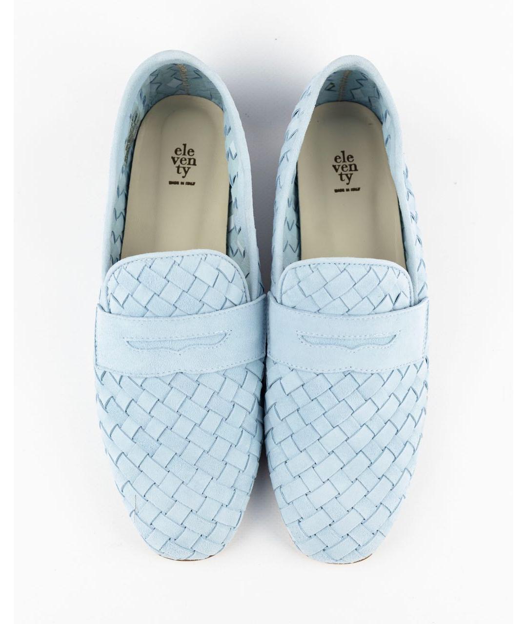 ELEVENTY Голубые замшевые лоферы, фото 2