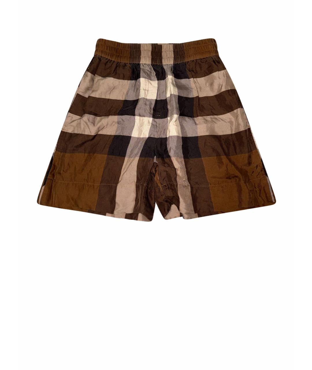 BURBERRY Коричневые хлопковые шорты, фото 1