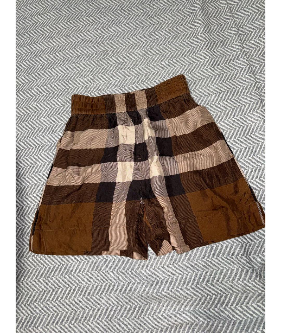 BURBERRY Коричневые хлопковые шорты, фото 5