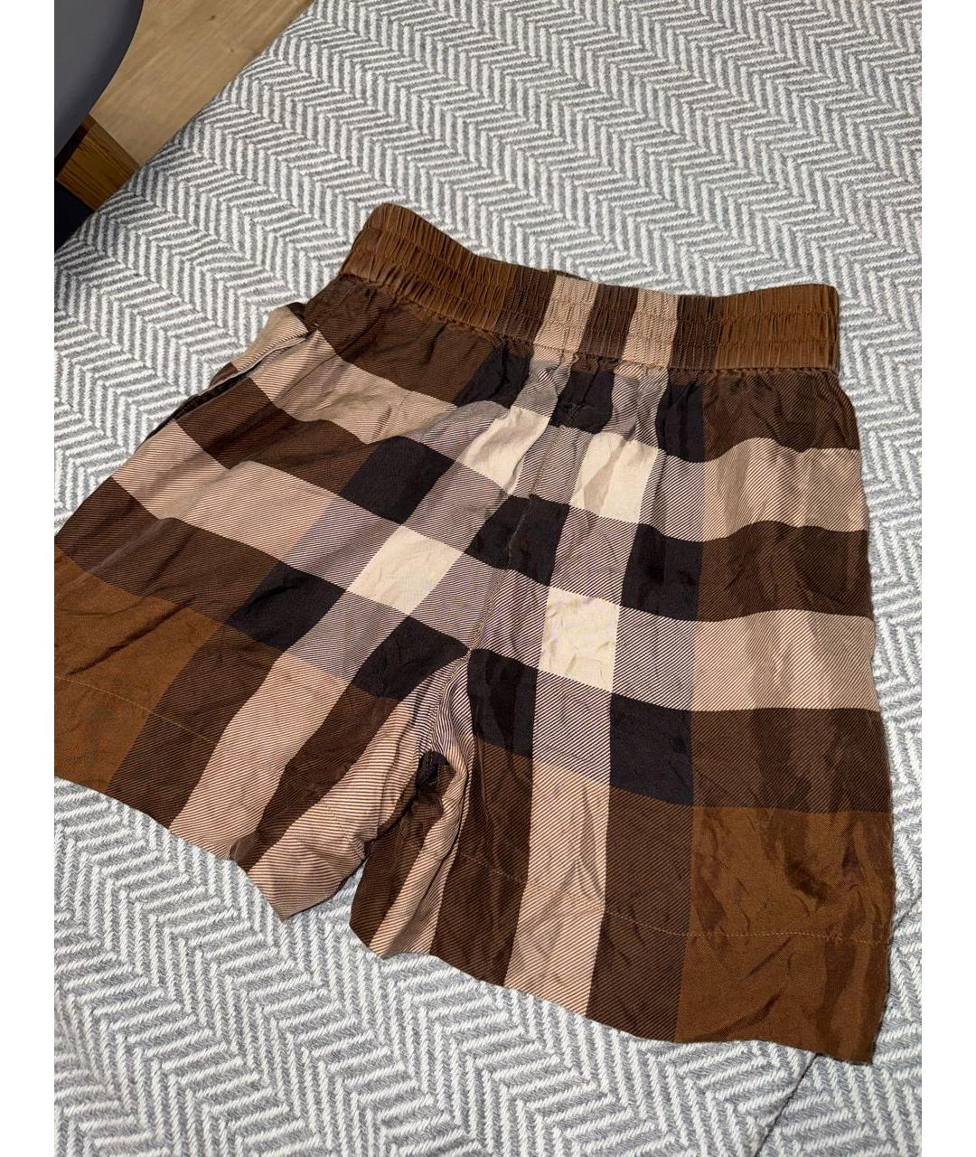 BURBERRY Коричневые хлопковые шорты, фото 2