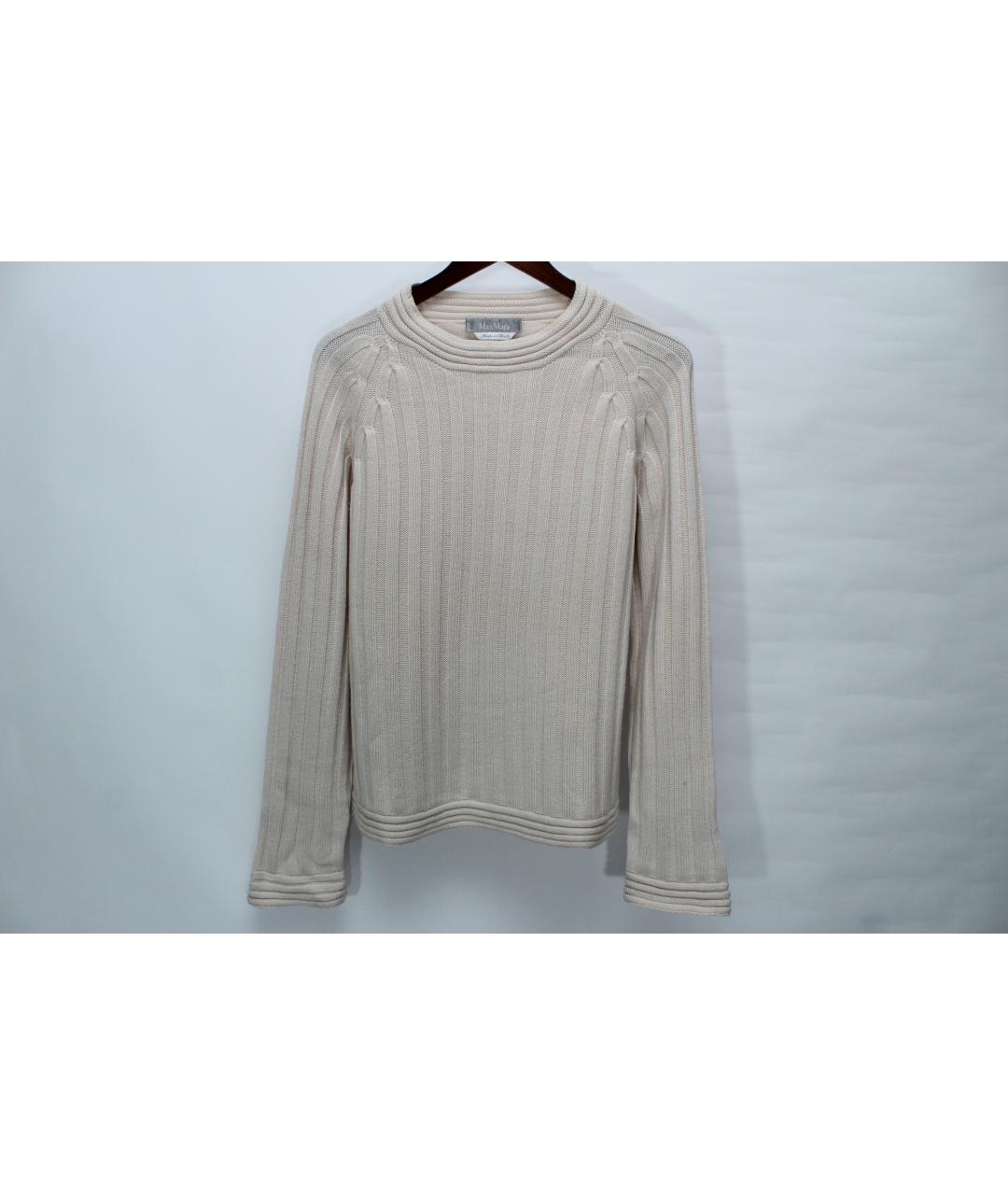 MAX MARA Бежевый шерстяной джемпер / свитер, фото 3