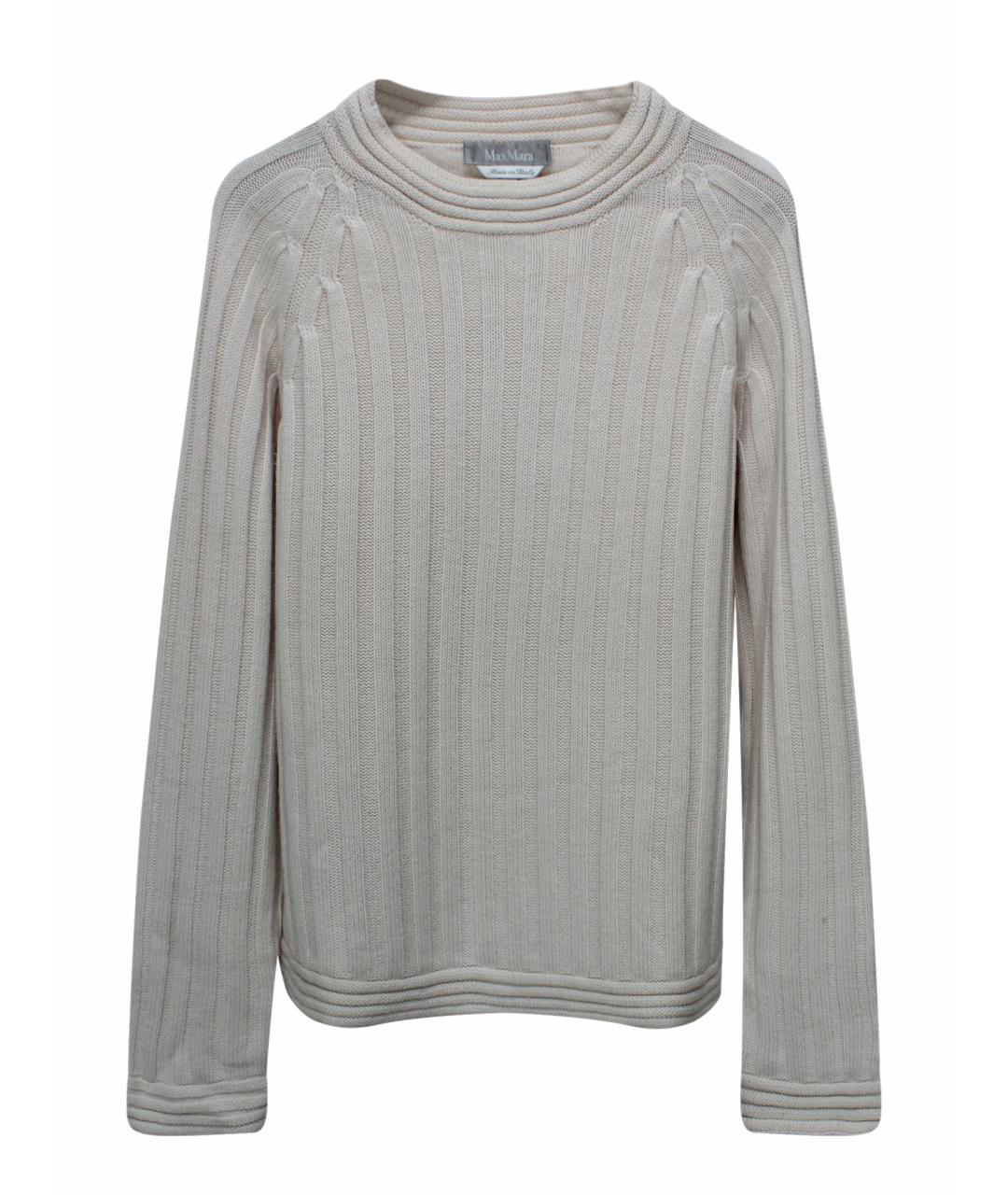MAX MARA Бежевый шерстяной джемпер / свитер, фото 1