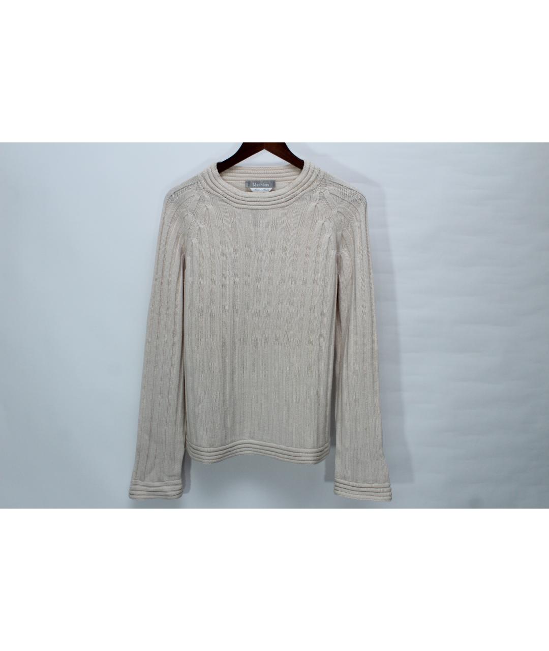 MAX MARA Бежевый шерстяной джемпер / свитер, фото 9