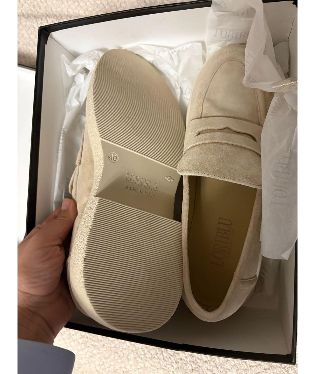 COLORICHIARI Бежевые замшевые лоферы, фото 3