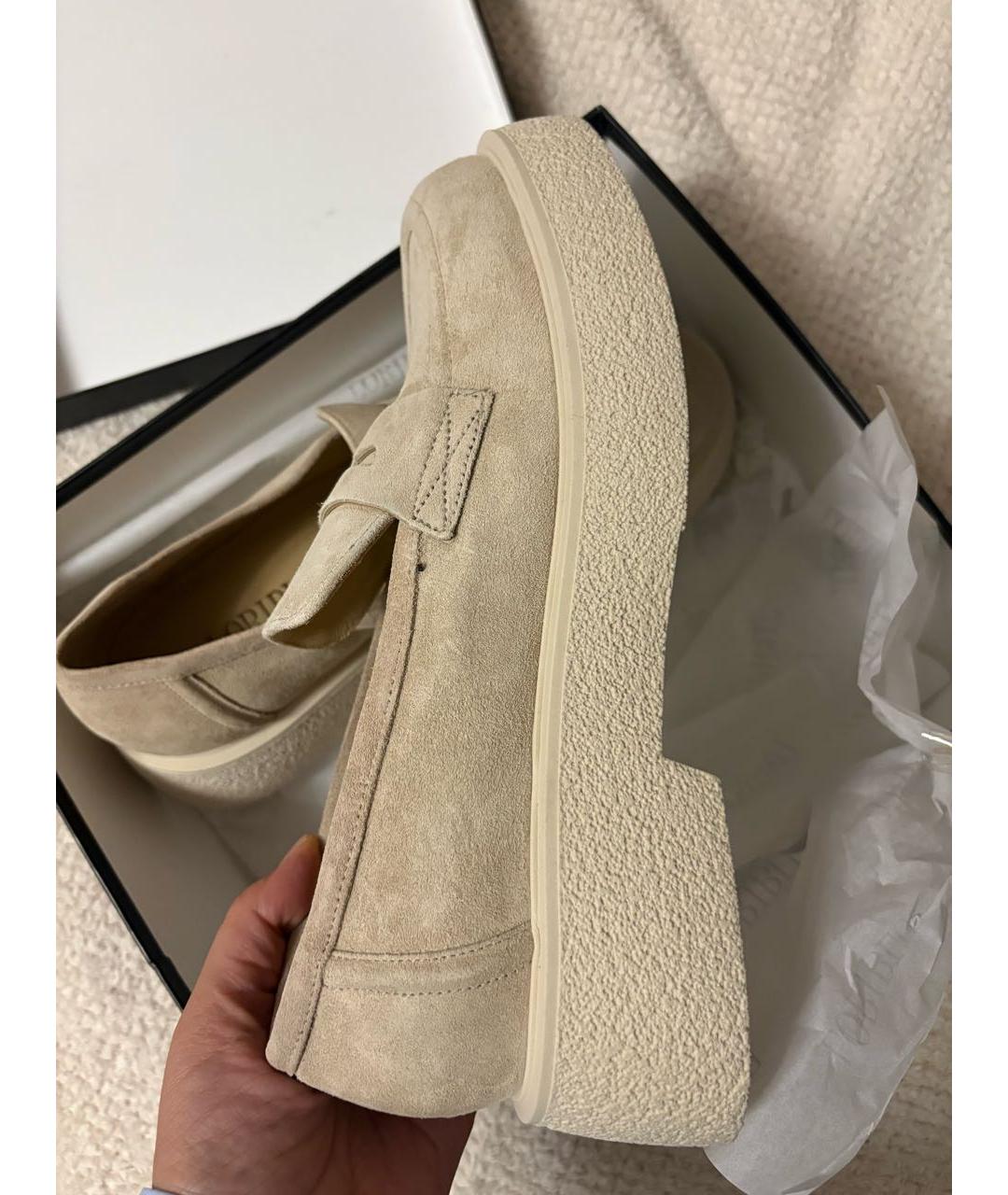 COLORICHIARI Бежевые замшевые лоферы, фото 5
