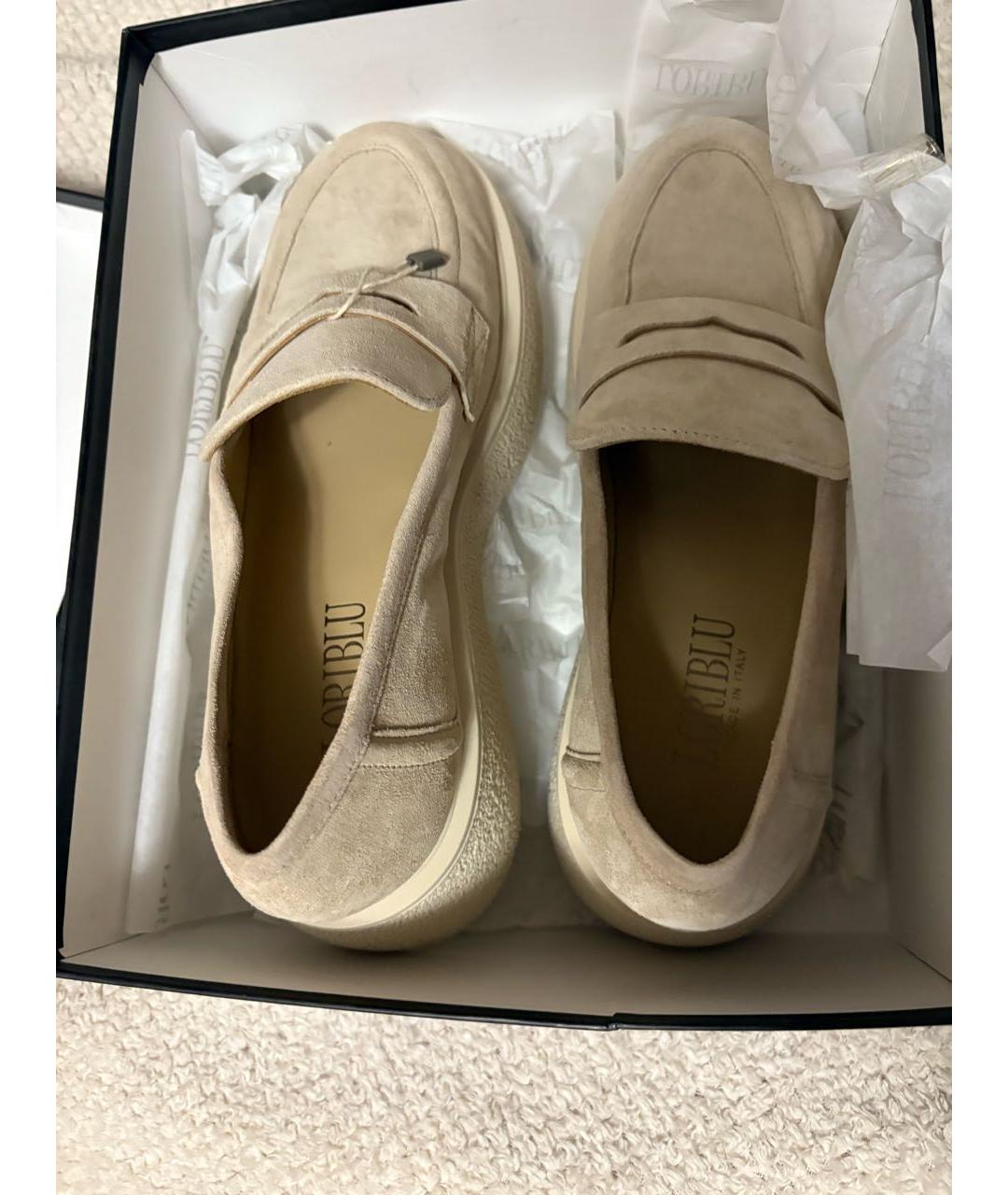 COLORICHIARI Бежевые замшевые лоферы, фото 2