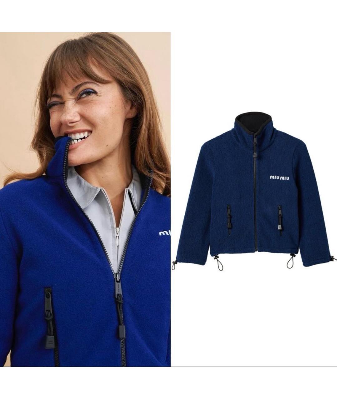MIU MIU Синяя хлопковая куртка, фото 6