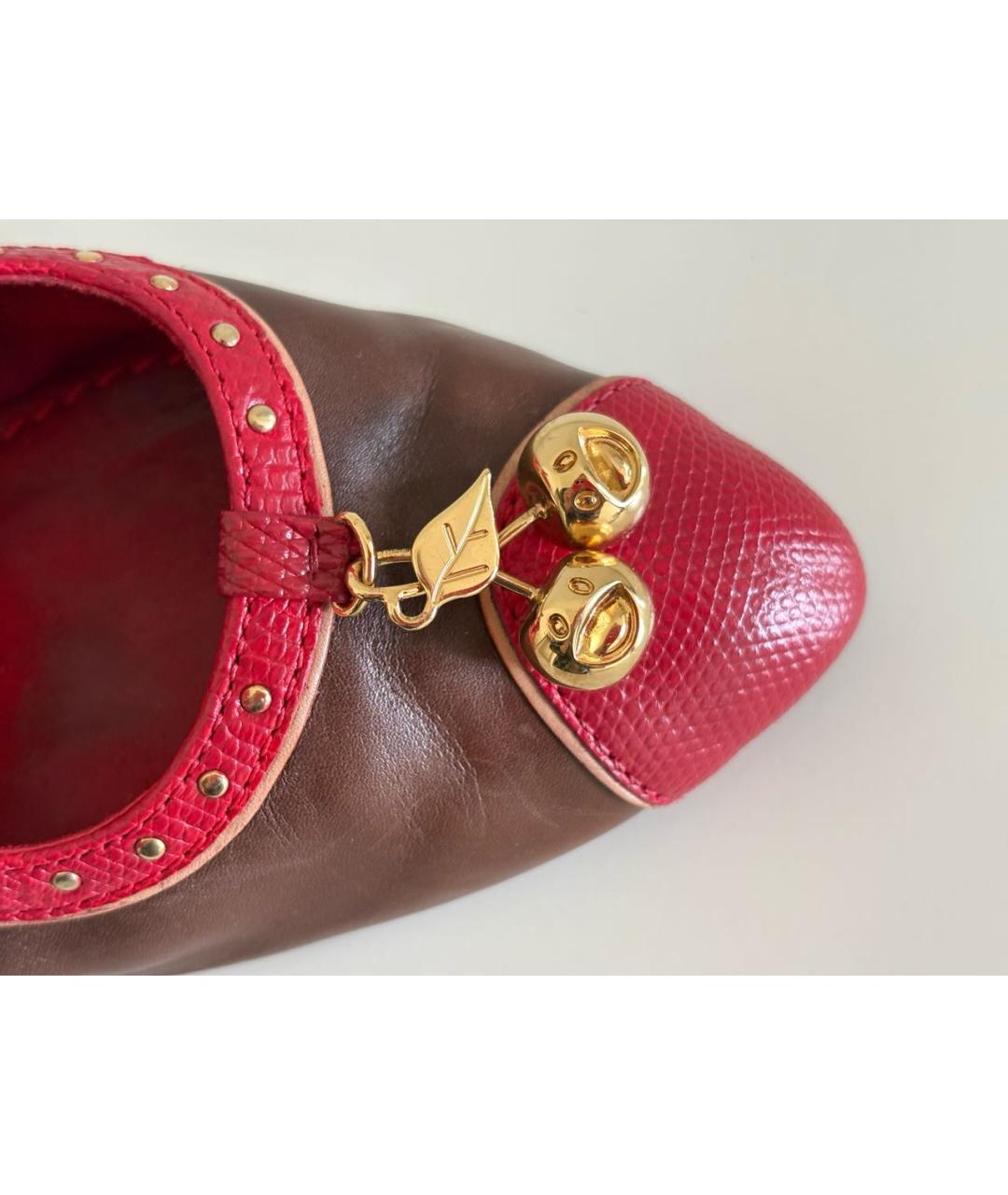 LOUIS VUITTON Коричневые кожаные туфли, фото 5