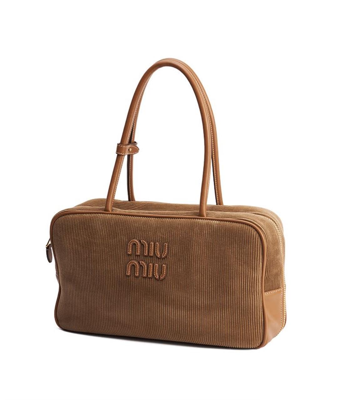 MIU MIU Коричневая сумка с короткими ручками, фото 2