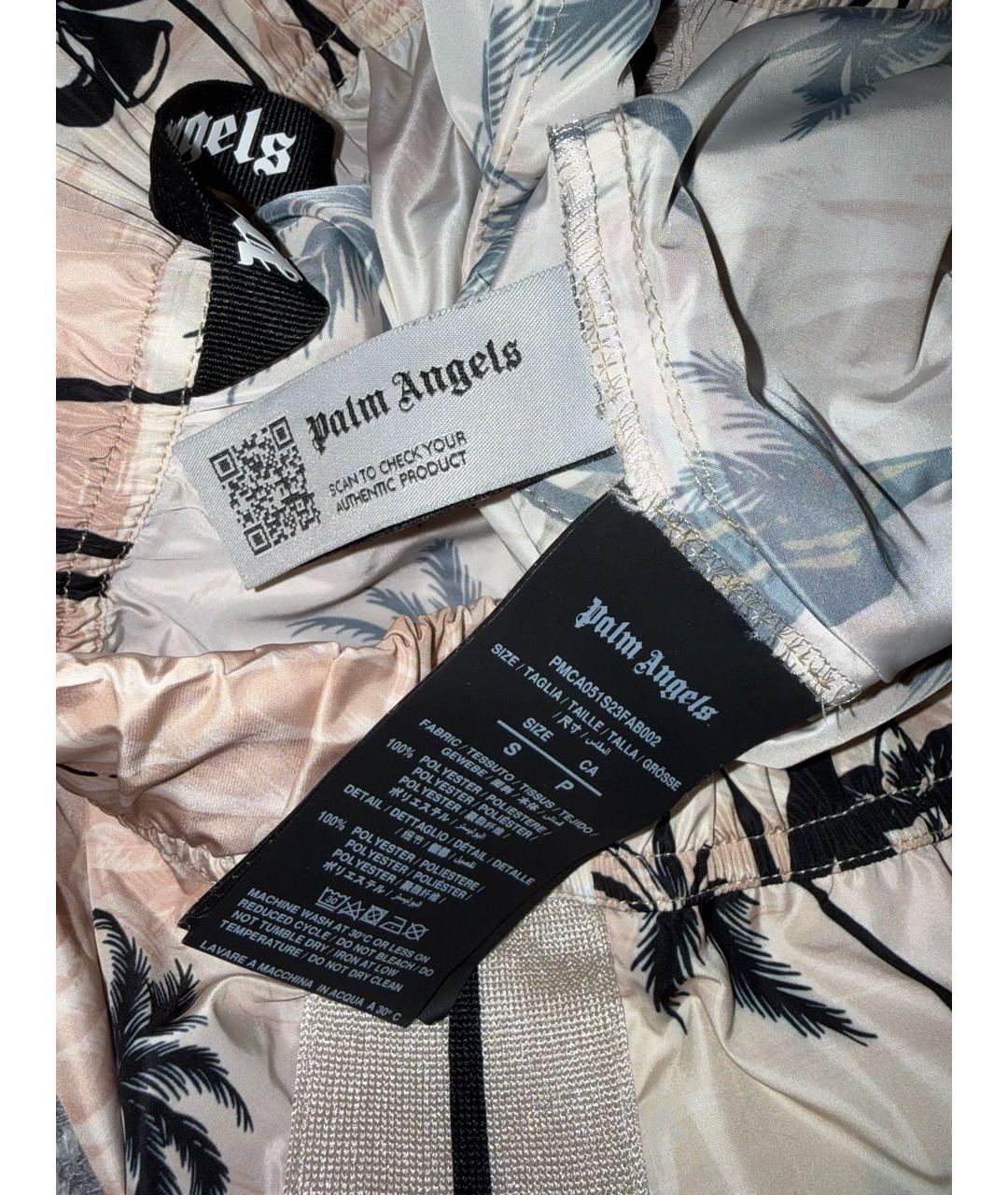 PALM ANGELS Бежевые полиэстеровые повседневные брюки, фото 4