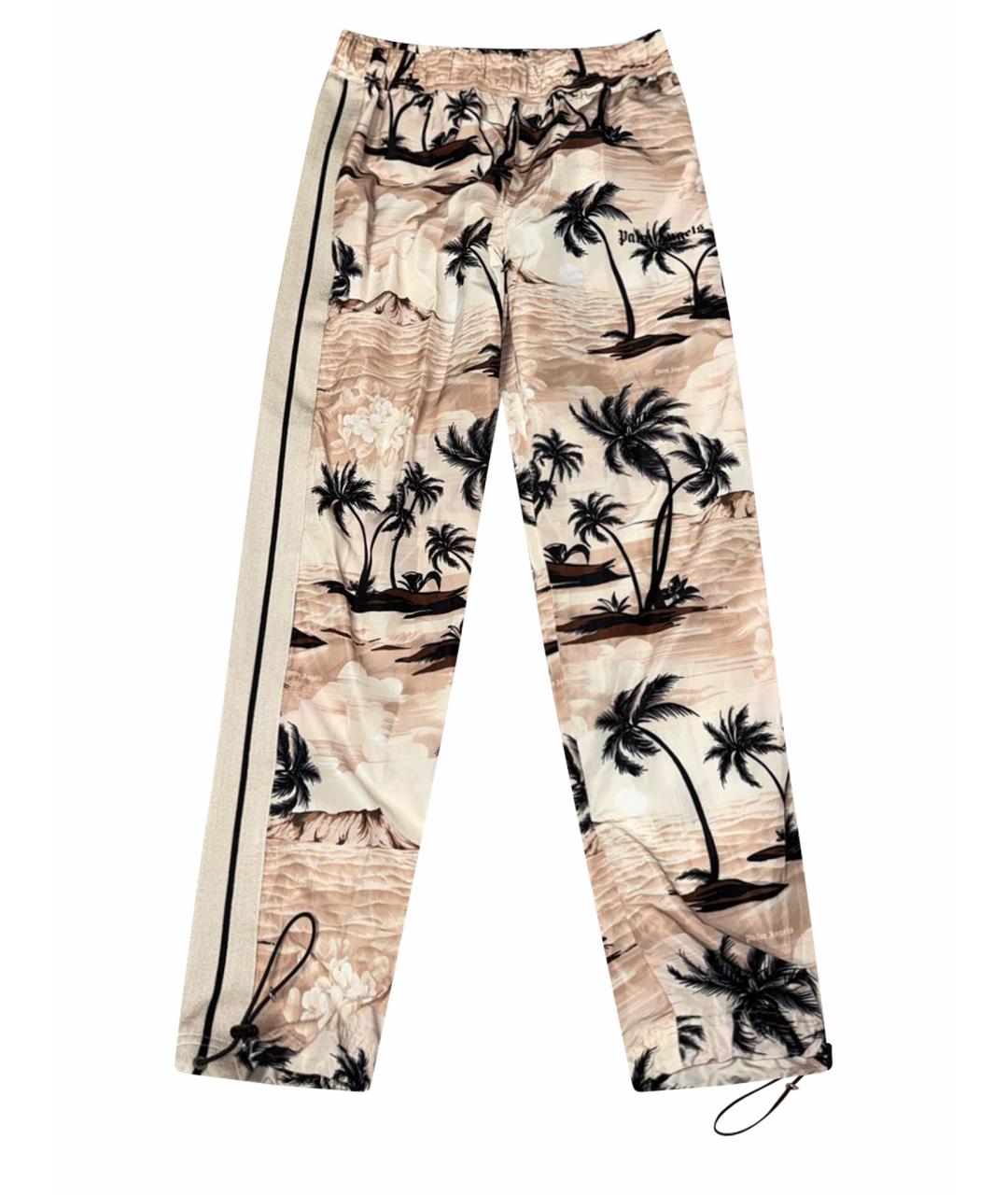 PALM ANGELS Бежевые полиэстеровые повседневные брюки, фото 1