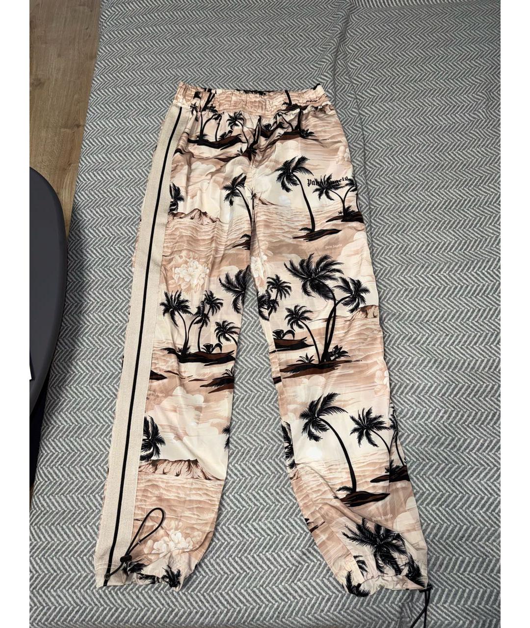 PALM ANGELS Бежевые полиэстеровые повседневные брюки, фото 5