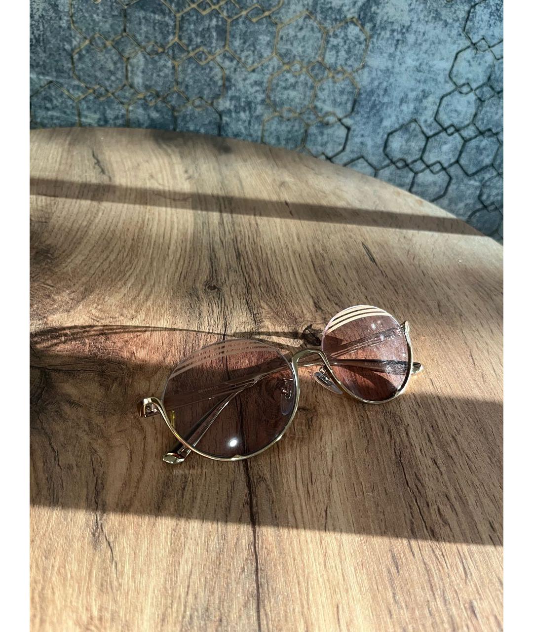 BVLGARI Розовые металлические солнцезащитные очки, фото 7