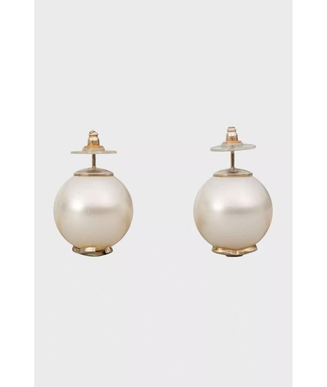 CHANEL Белые жемчужные серьги, фото 4