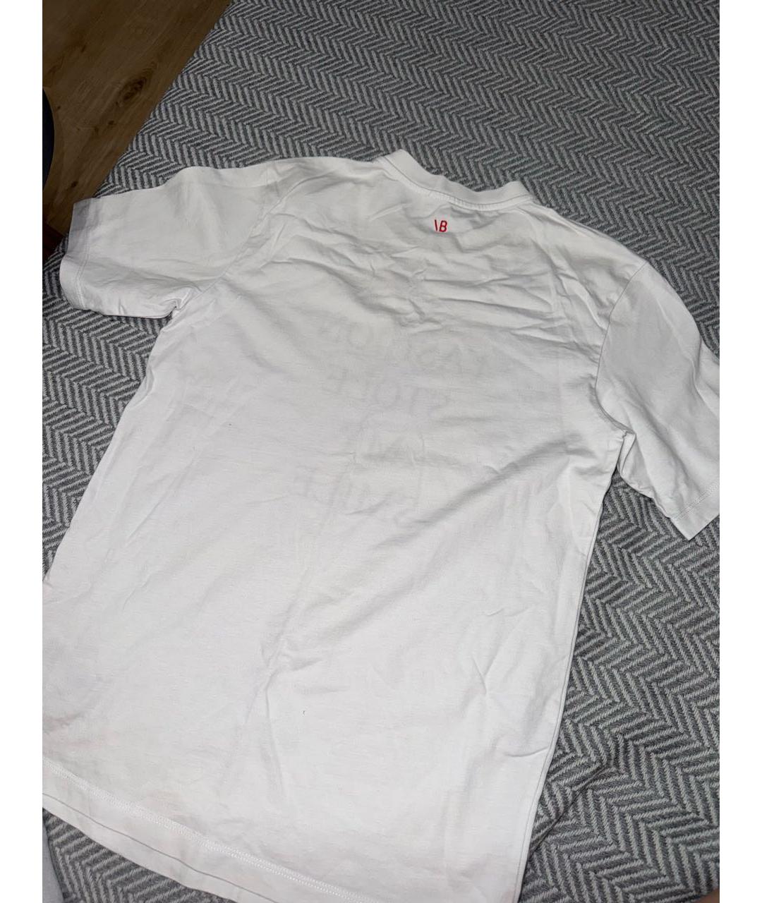 VICTORIA BECKHAM Белая хлопковая футболка, фото 2