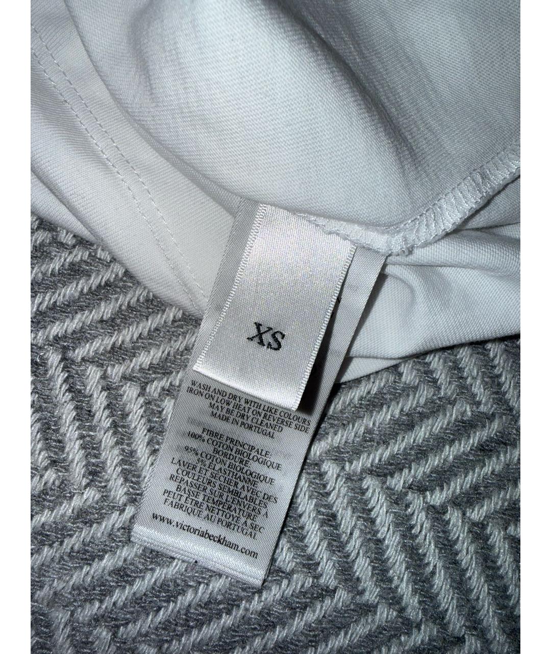 VICTORIA BECKHAM Белая хлопковая футболка, фото 4