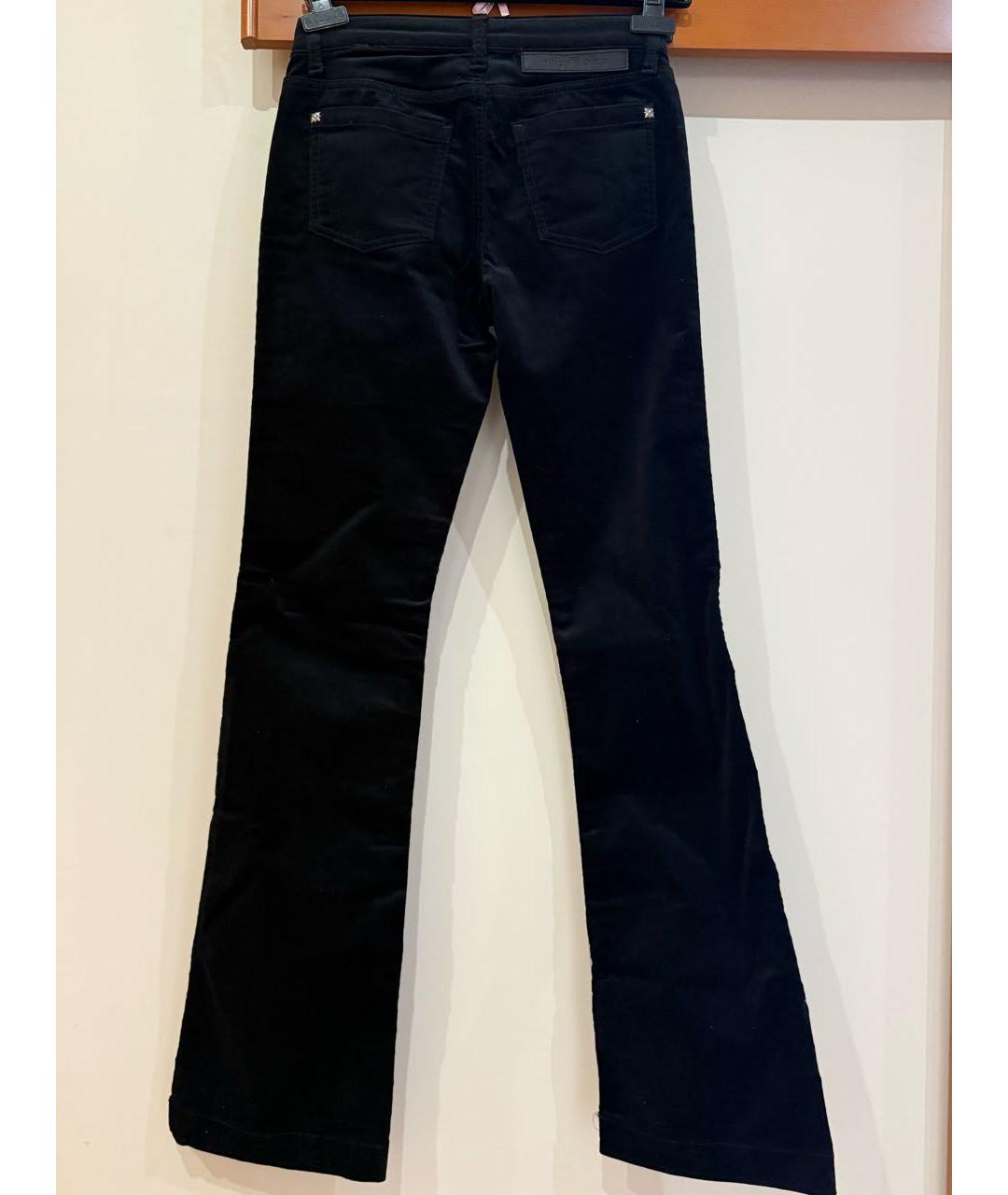 JOHN RICHMOND Черные хлопко-эластановые джинсы клеш, фото 2