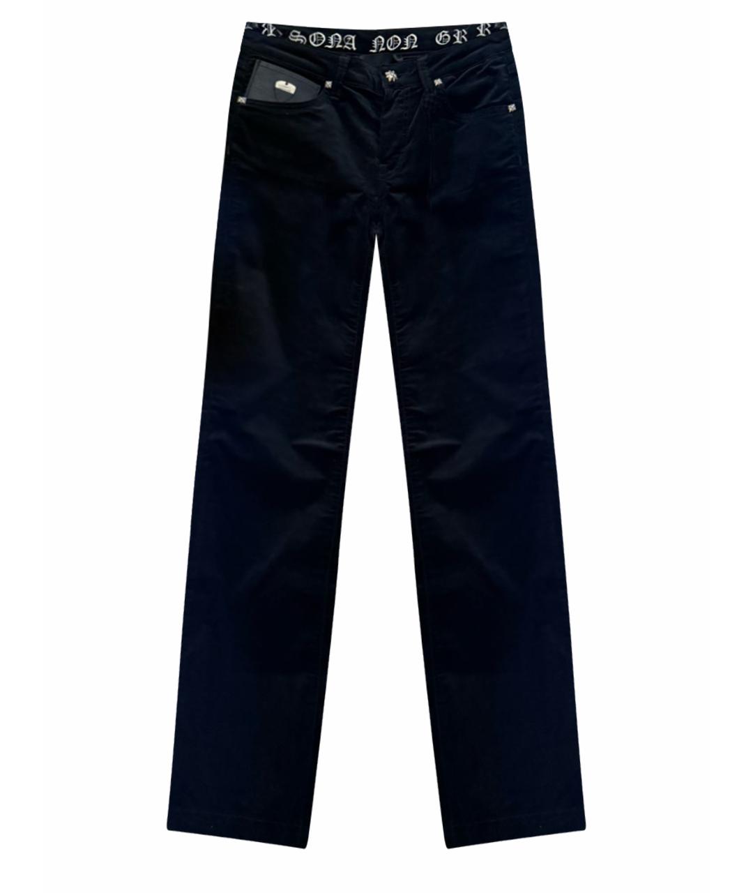 JOHN RICHMOND Черные хлопко-эластановые джинсы клеш, фото 1