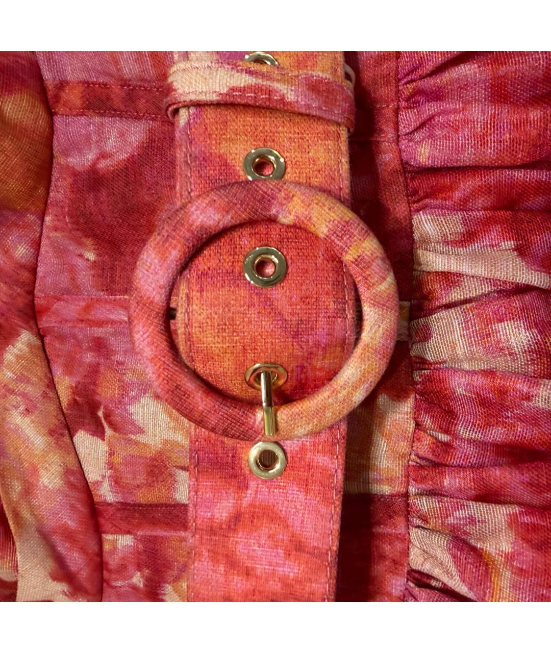 ZIMMERMANN Коралловое хлопковое коктейльное платье, фото 8