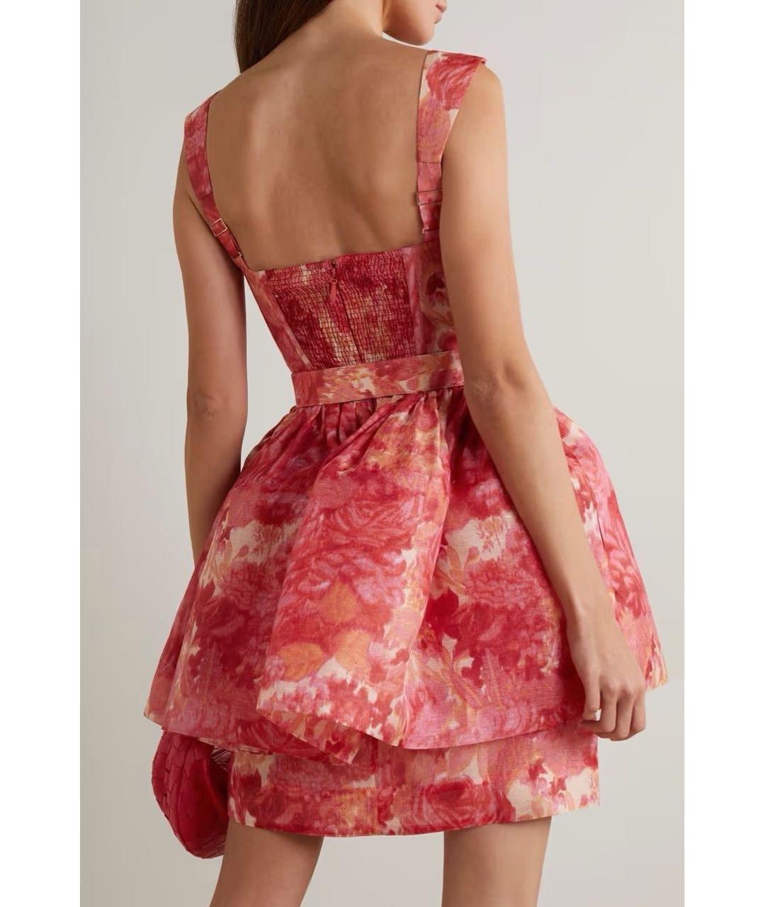 ZIMMERMANN Коралловое хлопковое коктейльное платье, фото 6