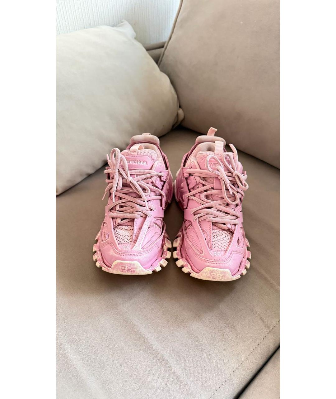 BALENCIAGA Розовые текстильные кроссовки, фото 2