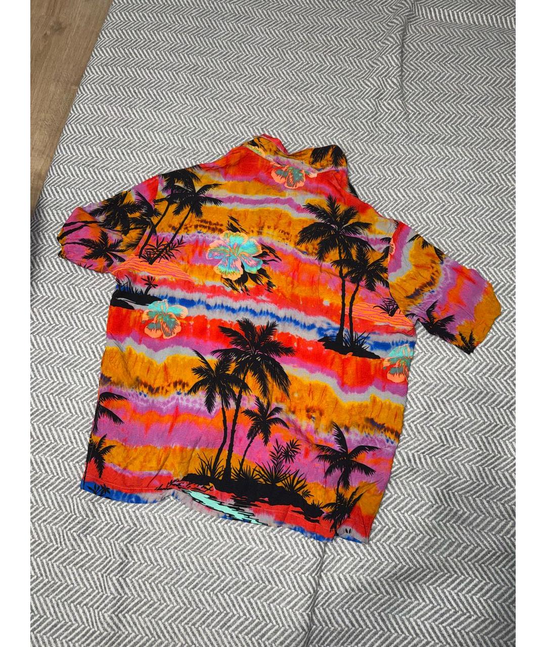 PALM ANGELS Мульти хлопко-шелковая классическая рубашка, фото 2