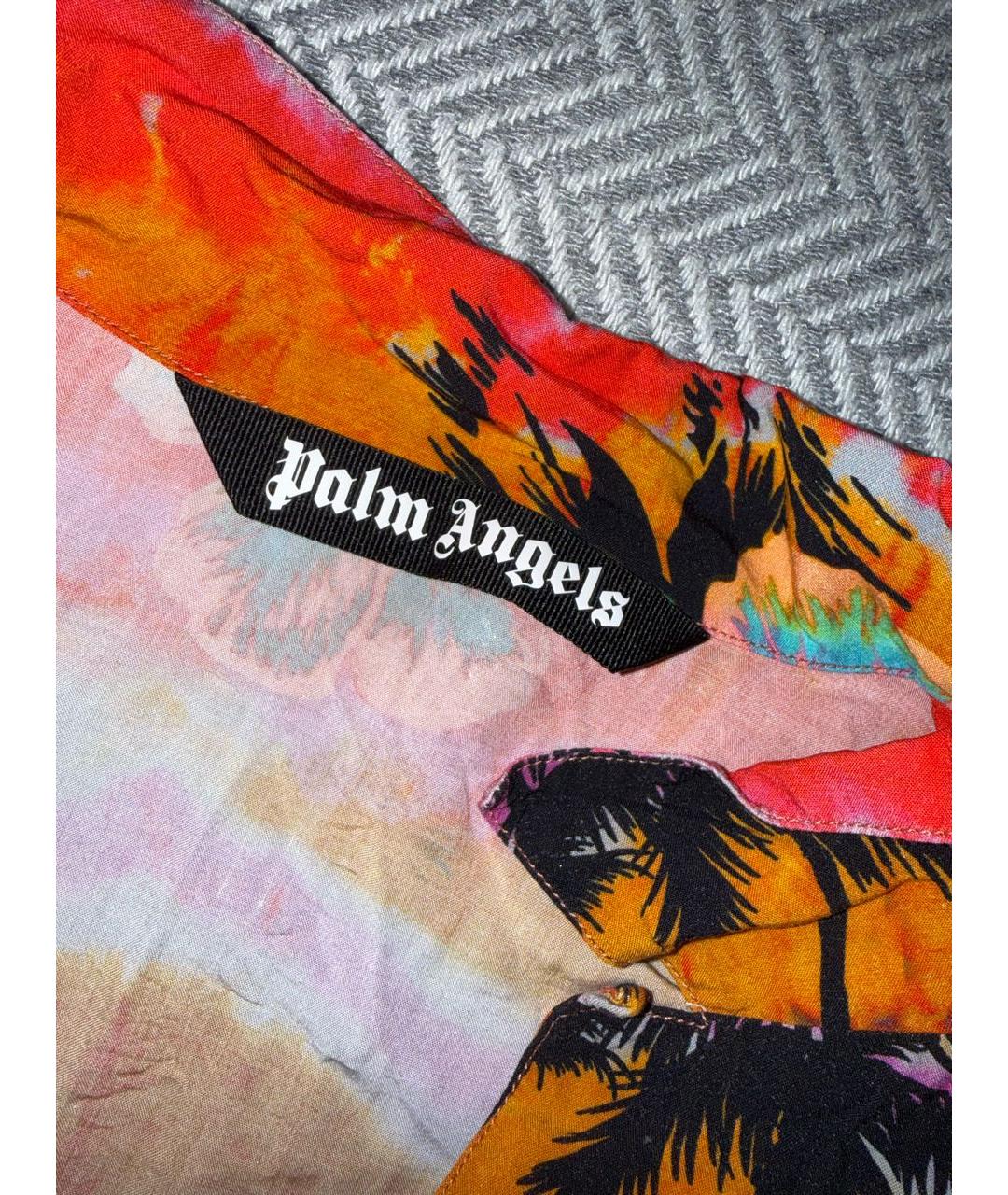 PALM ANGELS Мульти хлопко-шелковая классическая рубашка, фото 3