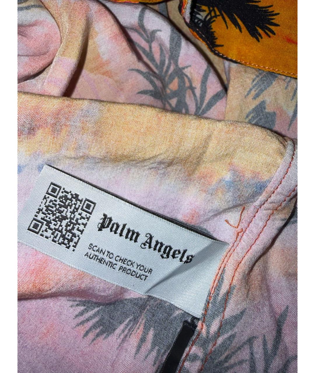 PALM ANGELS Мульти хлопко-шелковая классическая рубашка, фото 4