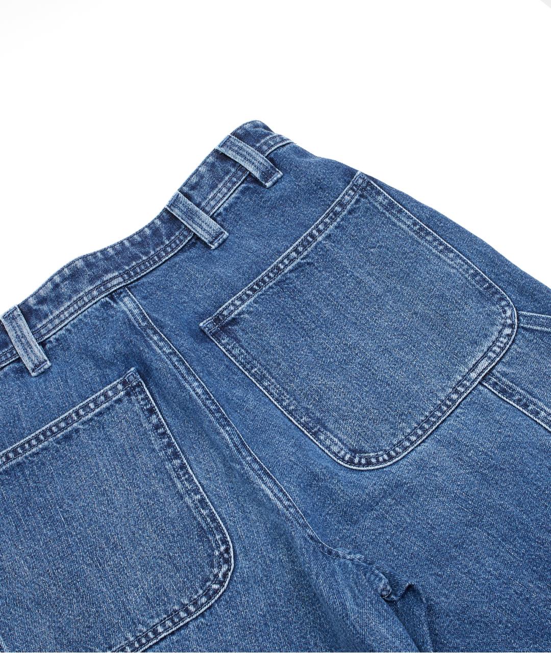 CHANEL Темно-синие хлопковые прямые джинсы, фото 3