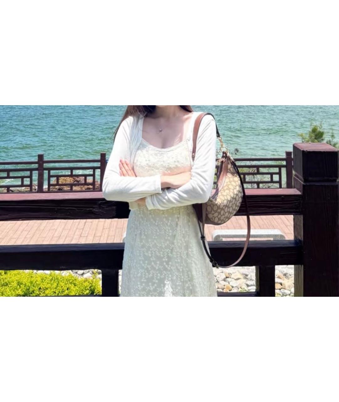 COACH Красная кожаная сумка через плечо, фото 5