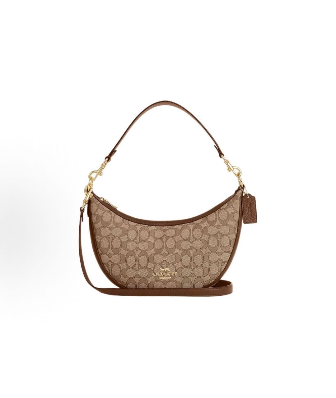 COACH Красная кожаная сумка через плечо, фото 6