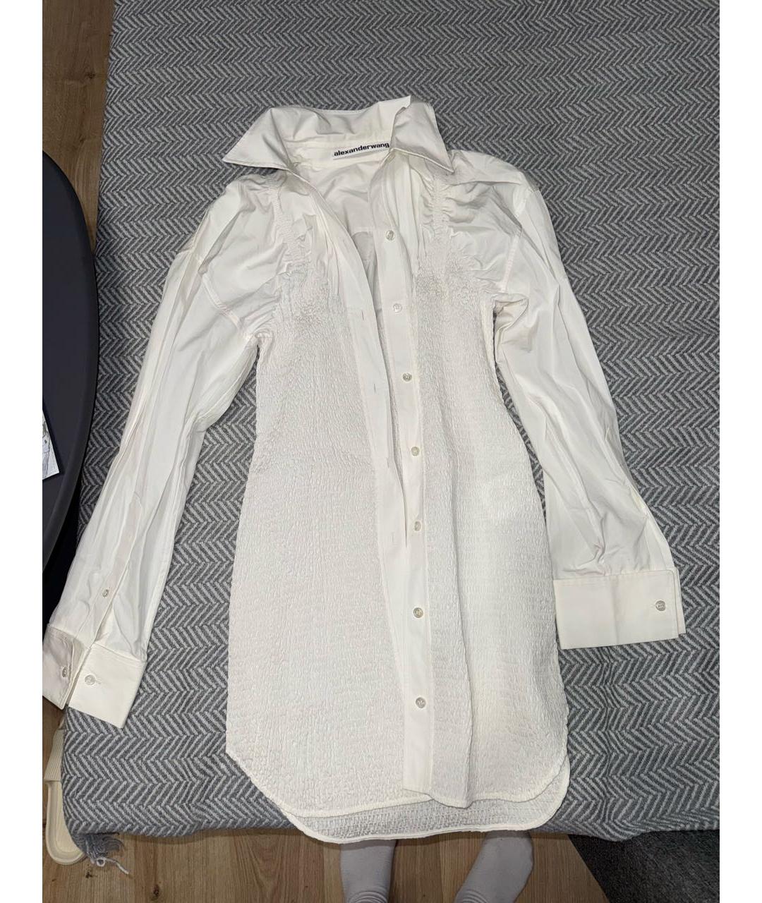 ALEXANDER WANG Белое хлопковое платье, фото 5