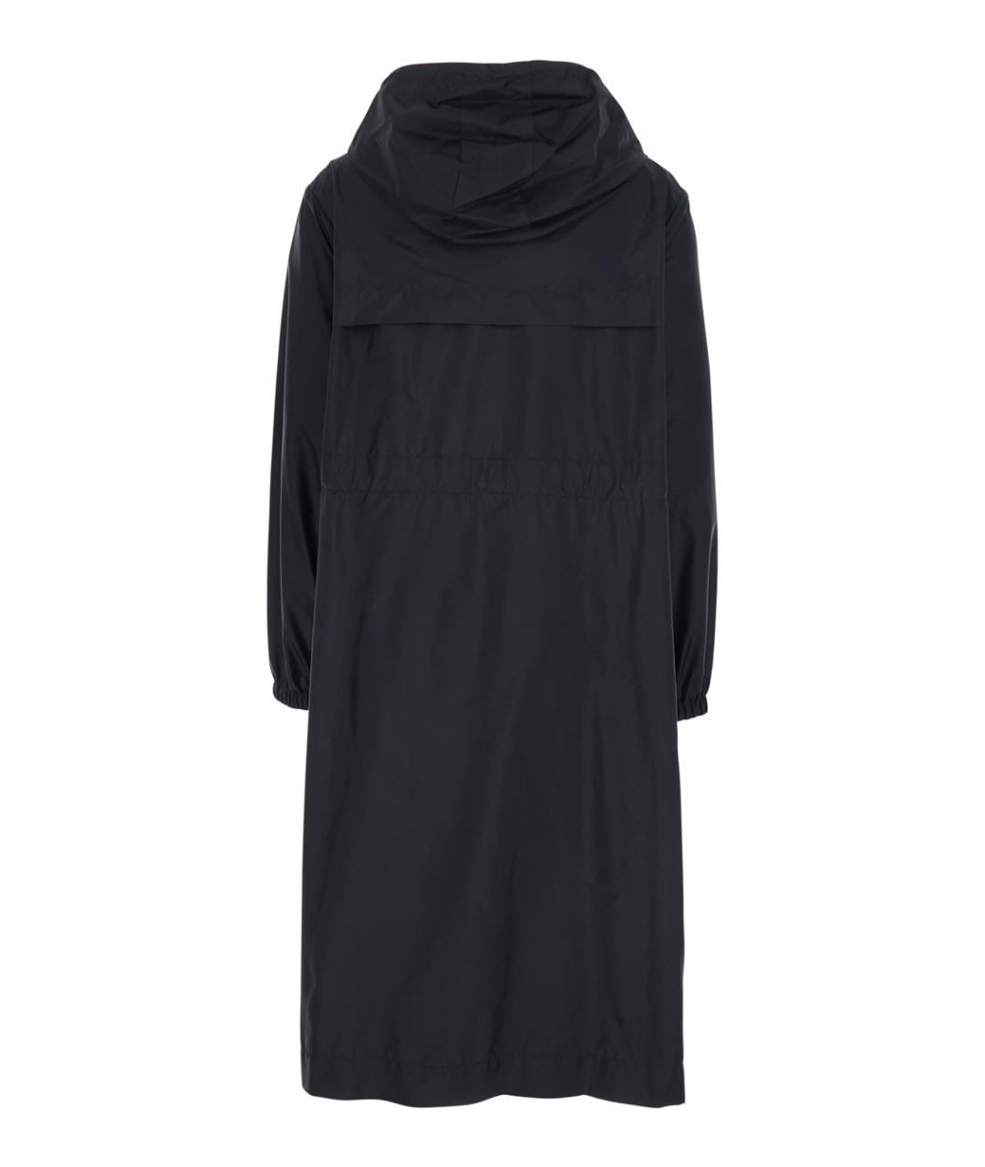 MONCLER Черное полиамидовое пальто, фото 2