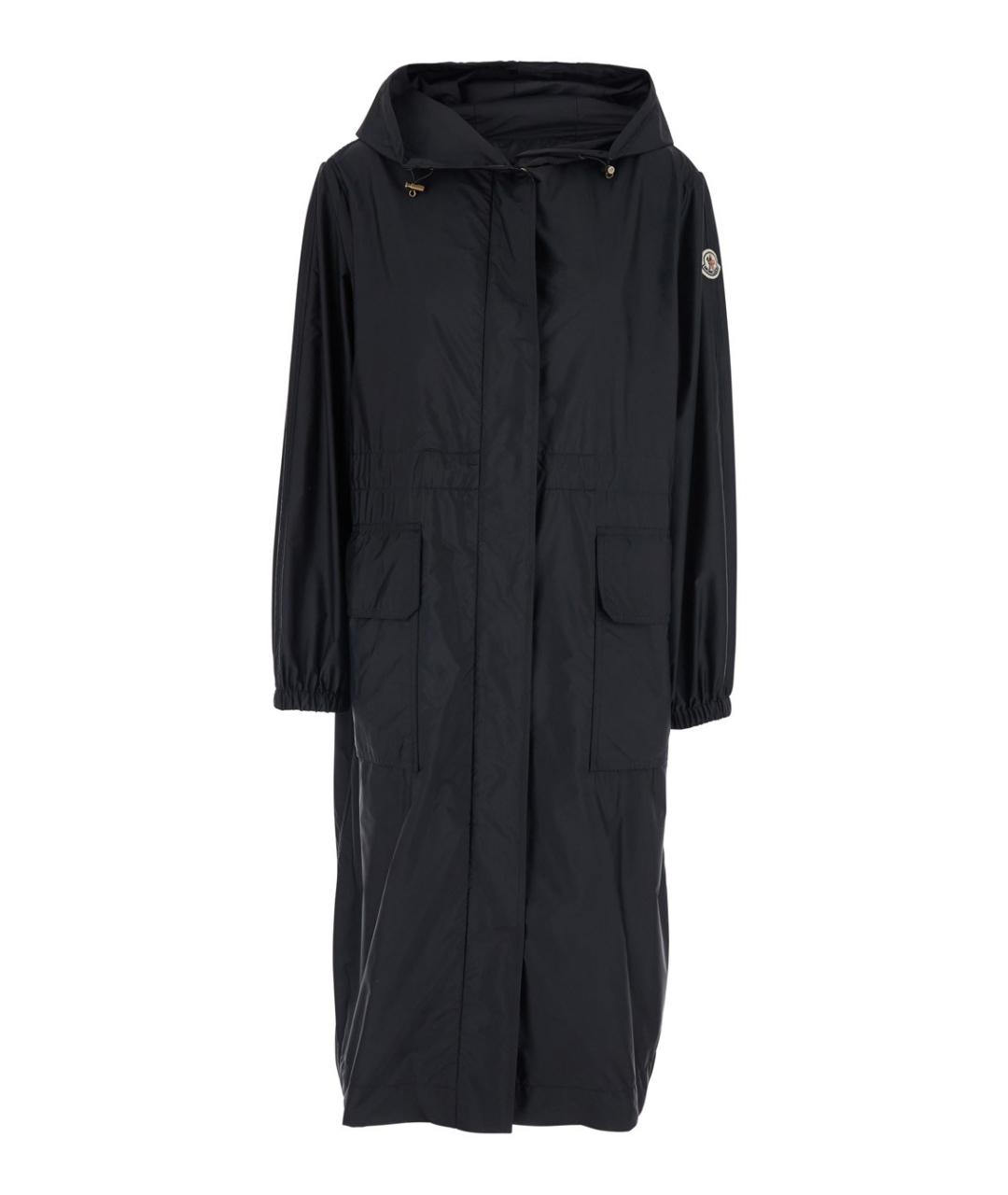 MONCLER Черное полиамидовое пальто, фото 1