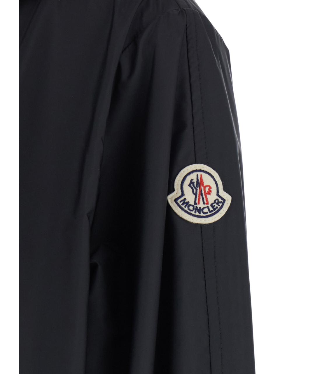 MONCLER Черное полиамидовое пальто, фото 3