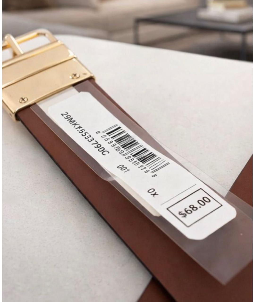 MICHAEL KORS Черный ремень из лакированной кожи, фото 6